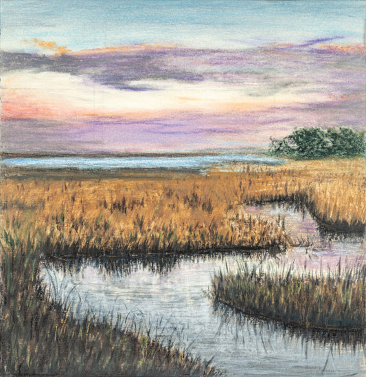 Marshland 6.5×7 unframed