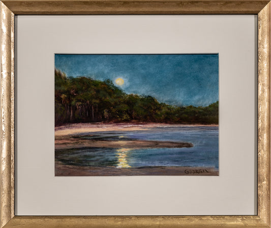 Moon rise at the bay 12X15